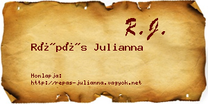 Répás Julianna névjegykártya